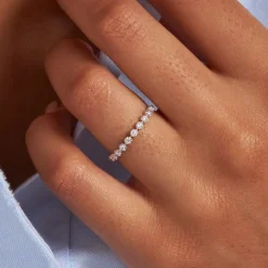 Dinny Hall 14K Diamond Forget Me Not Full Eternity Ring