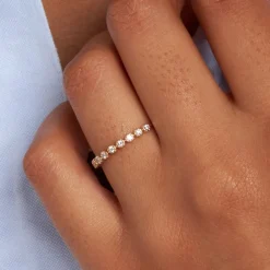Dinny Hall 14K Diamond Forget Me Not Full Eternity Ring