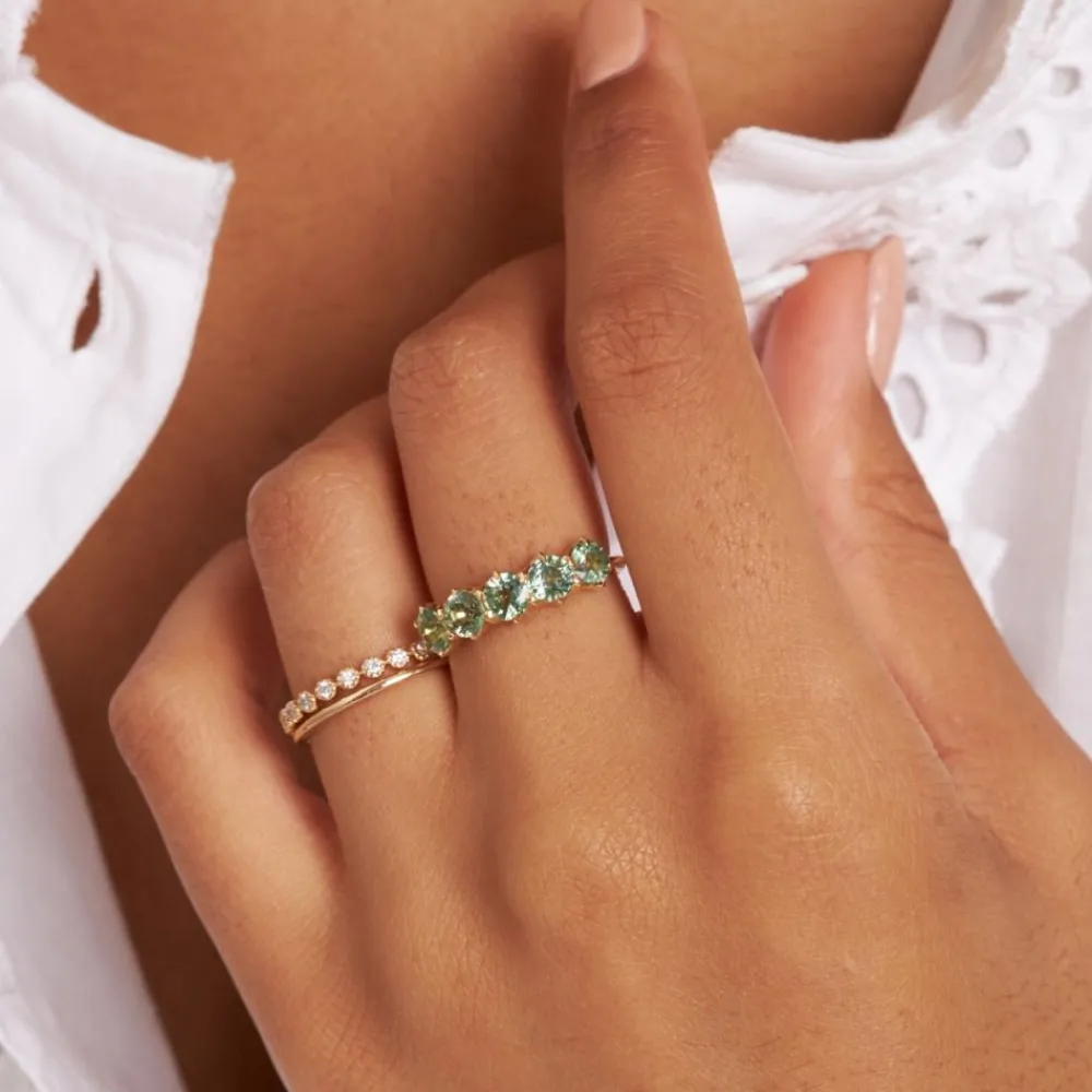 Dinny Hall 14K Diamond Forget Me Not Full Eternity Ring