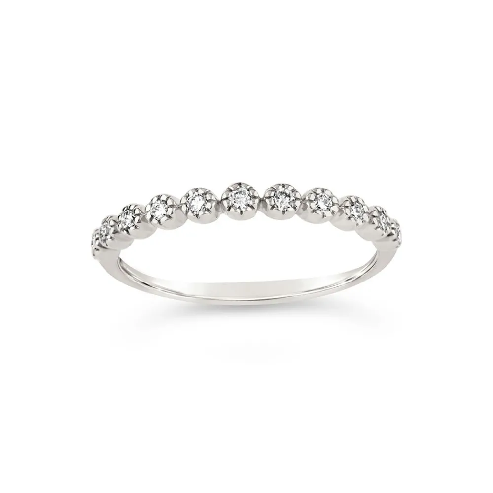 Dinny Hall 14K Diamond Forget Me Not Half Eternity Ring