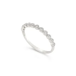 Dinny Hall 14K Diamond Forget Me Not Half Eternity Ring
