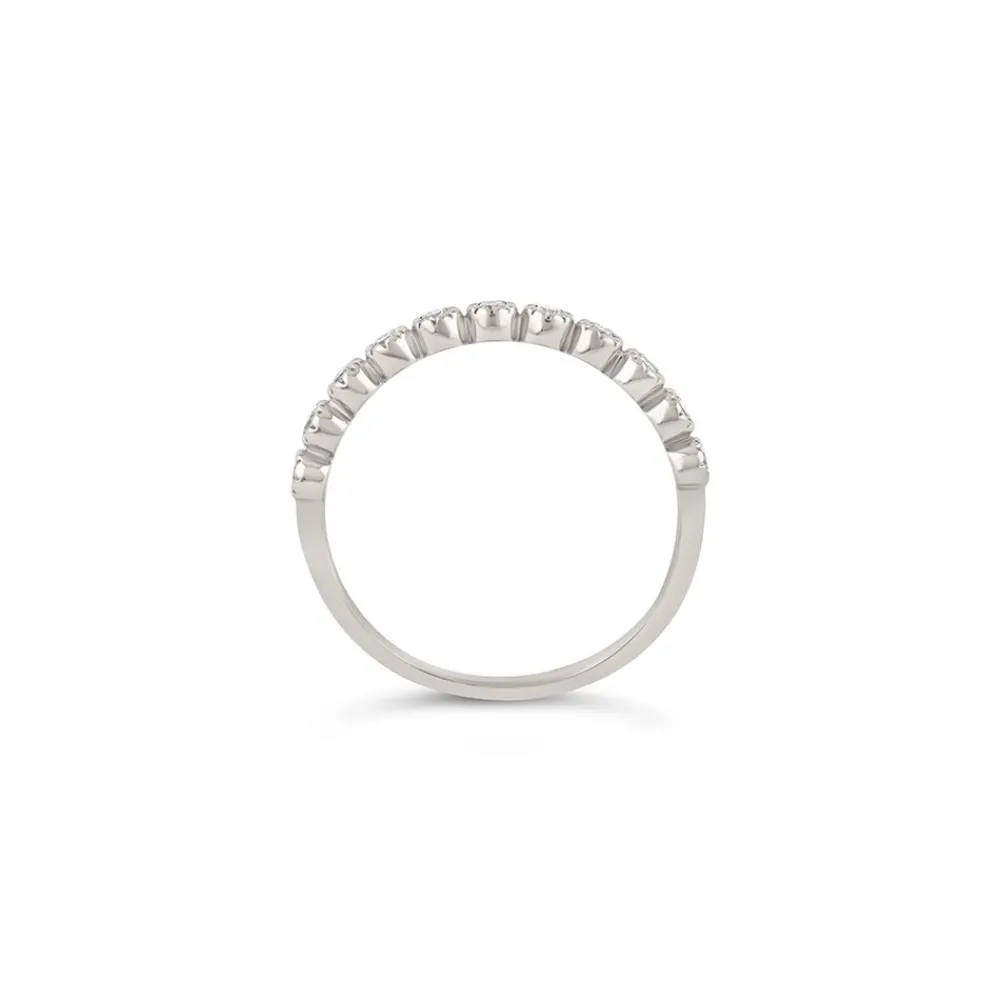 Dinny Hall 14K Diamond Forget Me Not Half Eternity Ring