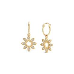 Dinny Hall 14K Diamond Jasmine Flower Drops