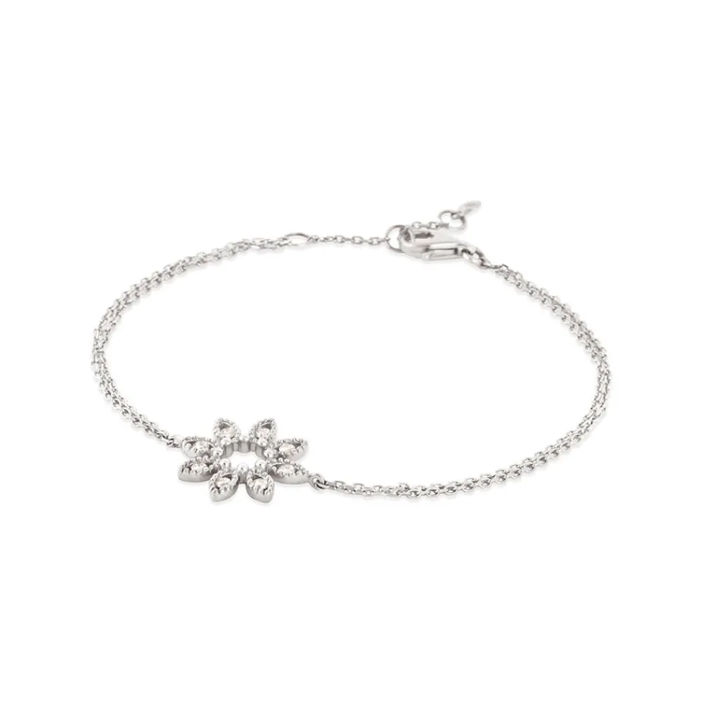 Dinny Hall 14K Diamond Jasmine Flower Wristlet