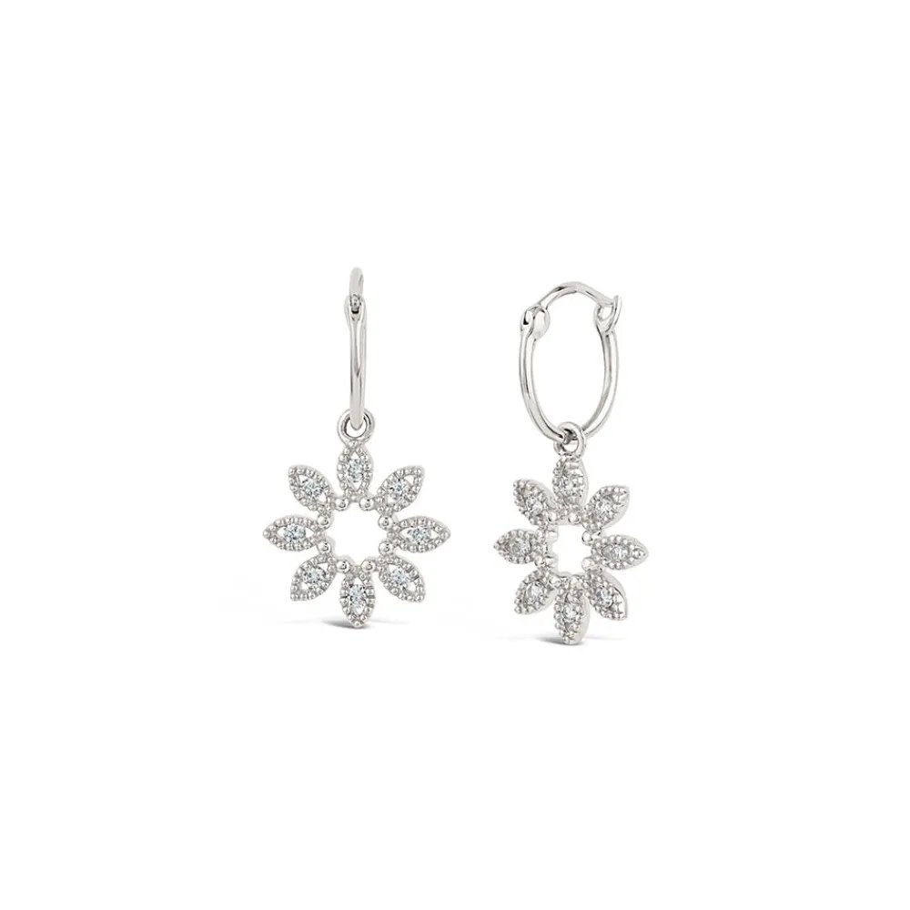 Dinny Hall 14K Diamond Jasmine Flower Drops