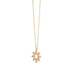 Dinny Hall 14K Diamond Jasmine Flower Pendant