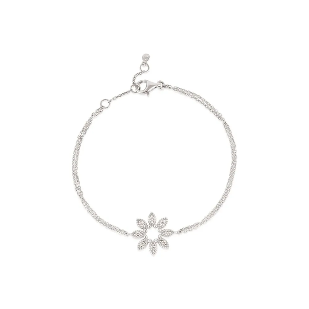 Dinny Hall 14K Diamond Jasmine Flower Wristlet