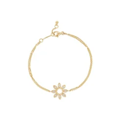 Dinny Hall 14K Diamond Jasmine Flower Wristlet