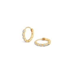 Dinny Hall 14K Diamond Rosemary Huggie Hoops