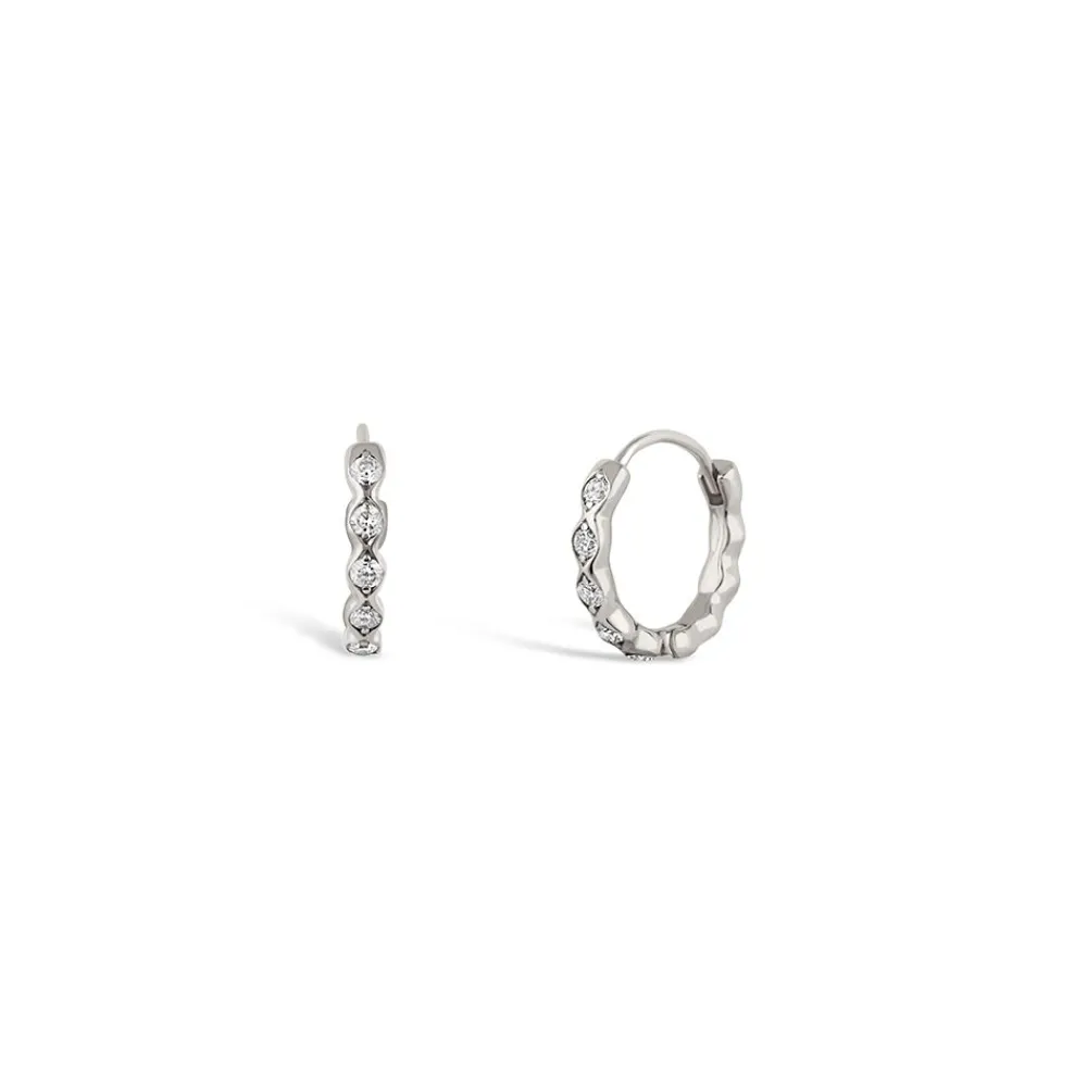 Dinny Hall 14K Diamond Rosemary Huggie Hoops