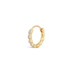 Dinny Hall 14K Diamond Rosemary Single Huggie Hoop