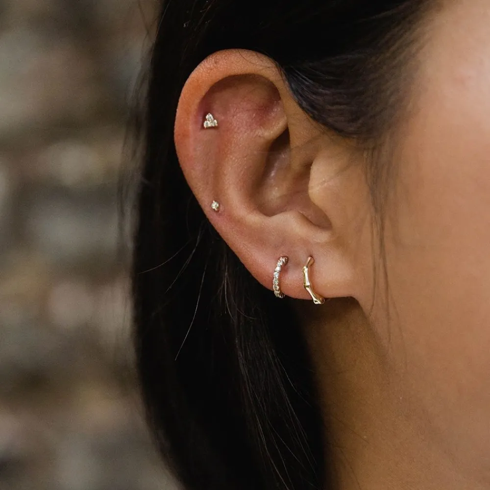 Dinny Hall 14K Diamond Rosie Mini Hoops