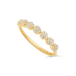 Dinny Hall 14K Fine Starflower Diamond Half Eternity Ring