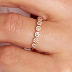 Dinny Hall 14K Fine Starflower Diamond Half Eternity Ring