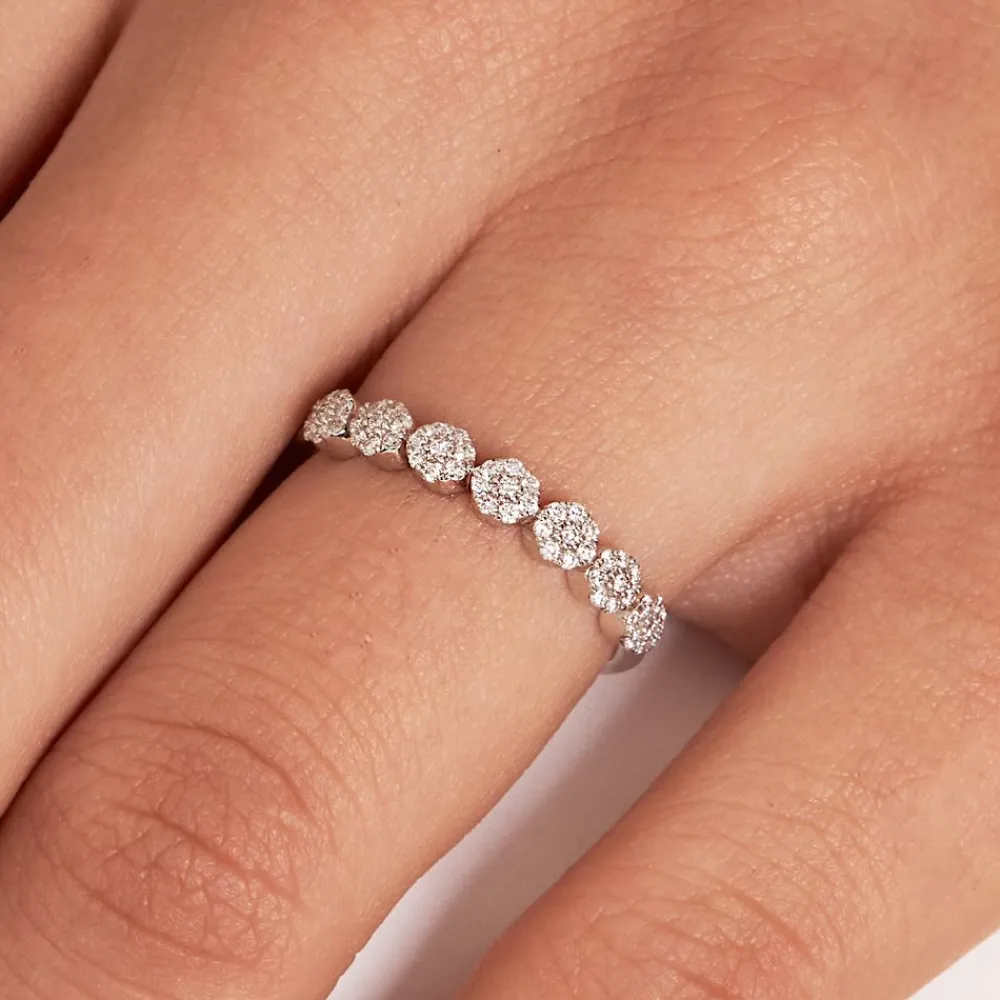 Dinny Hall 14K Fine Starflower Diamond Half Eternity Ring