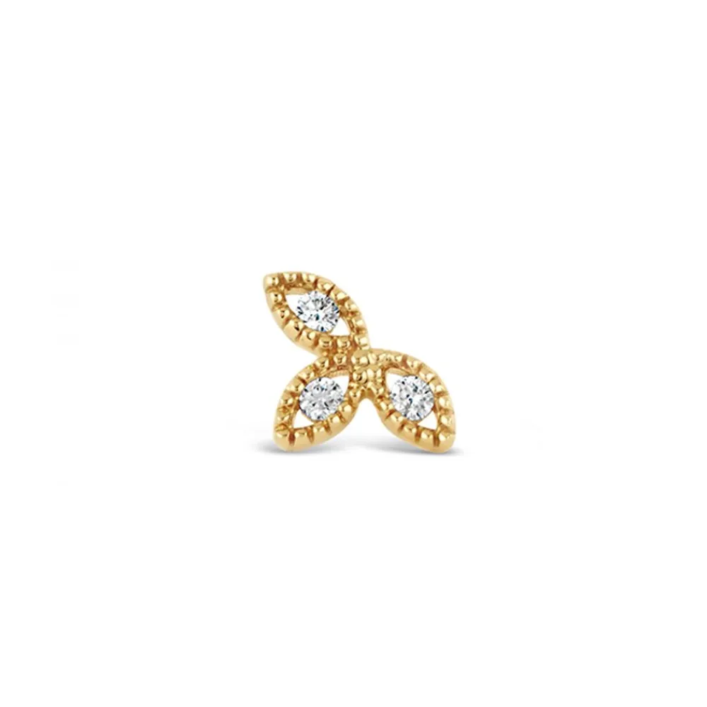 Dinny Hall 14K Gold Diamond Jasmine Single Stud
