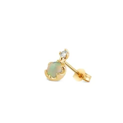 Dinny Hall 14K Gold Double Opal & Diamond Single Stud