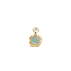 Dinny Hall 14K Gold Double Opal & Diamond Single Stud