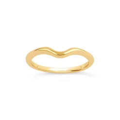 Dinny Hall 18K Gold Ellie Solitaire Curve Wedding Band