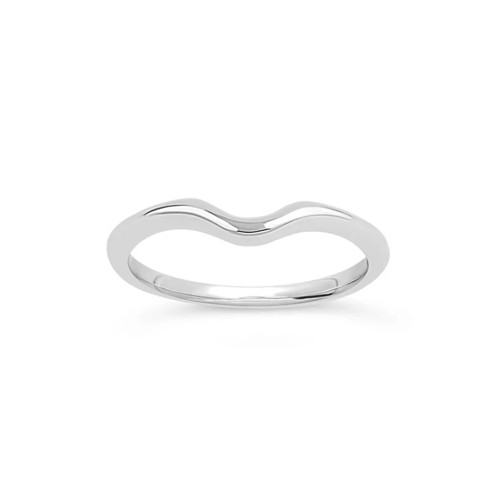 Dinny Hall 18K Gold Ellie Solitaire Curve Wedding Band