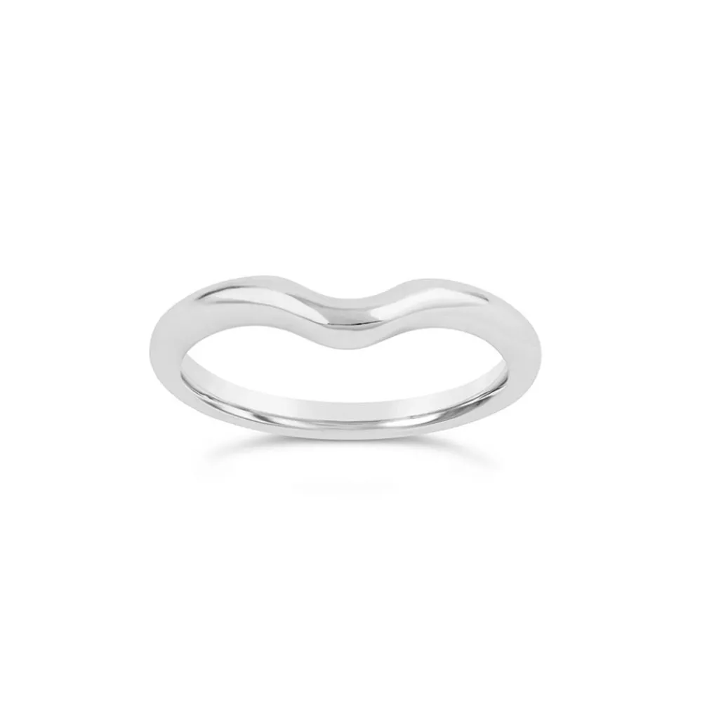 Dinny Hall 18K Gold Lily Solitaire Curve Wedding Band