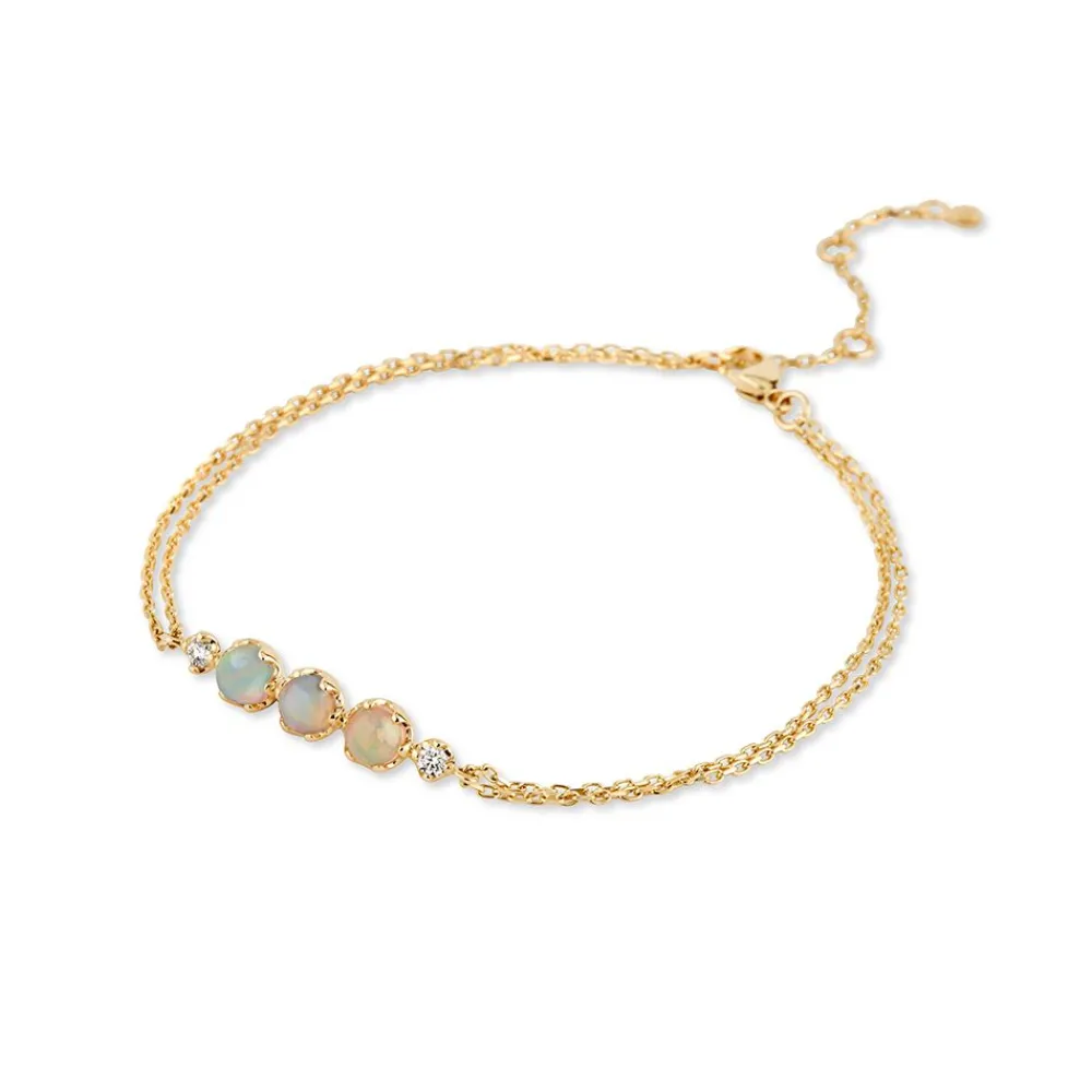 Dinny Hall 14K Gold Opal & Diamond Wristlet