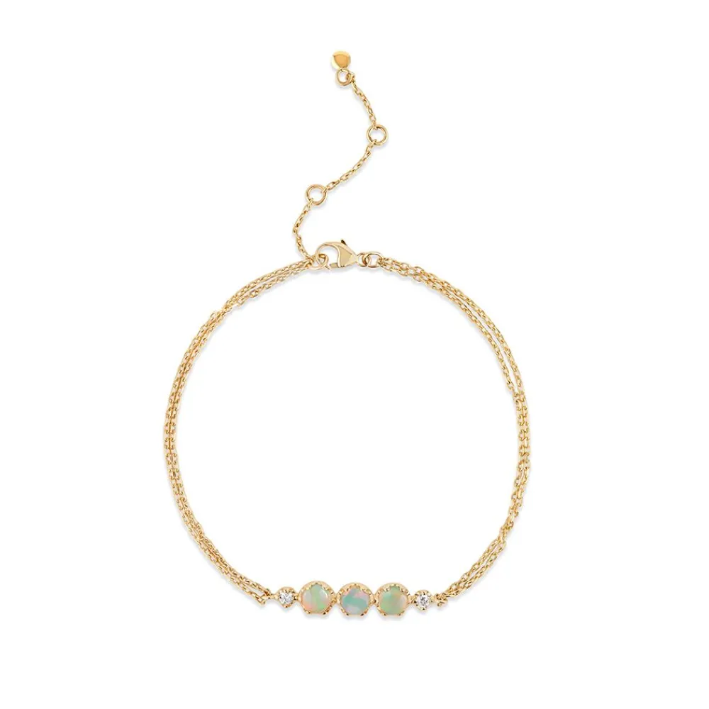 Dinny Hall 14K Gold Opal & Diamond Wristlet