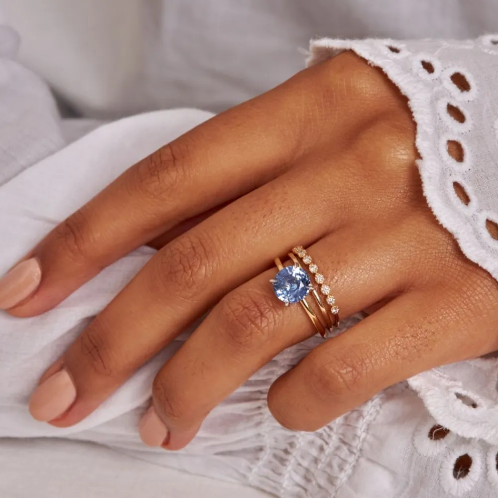 Dinny Hall 18K Gold Skinny Court Wedding Band