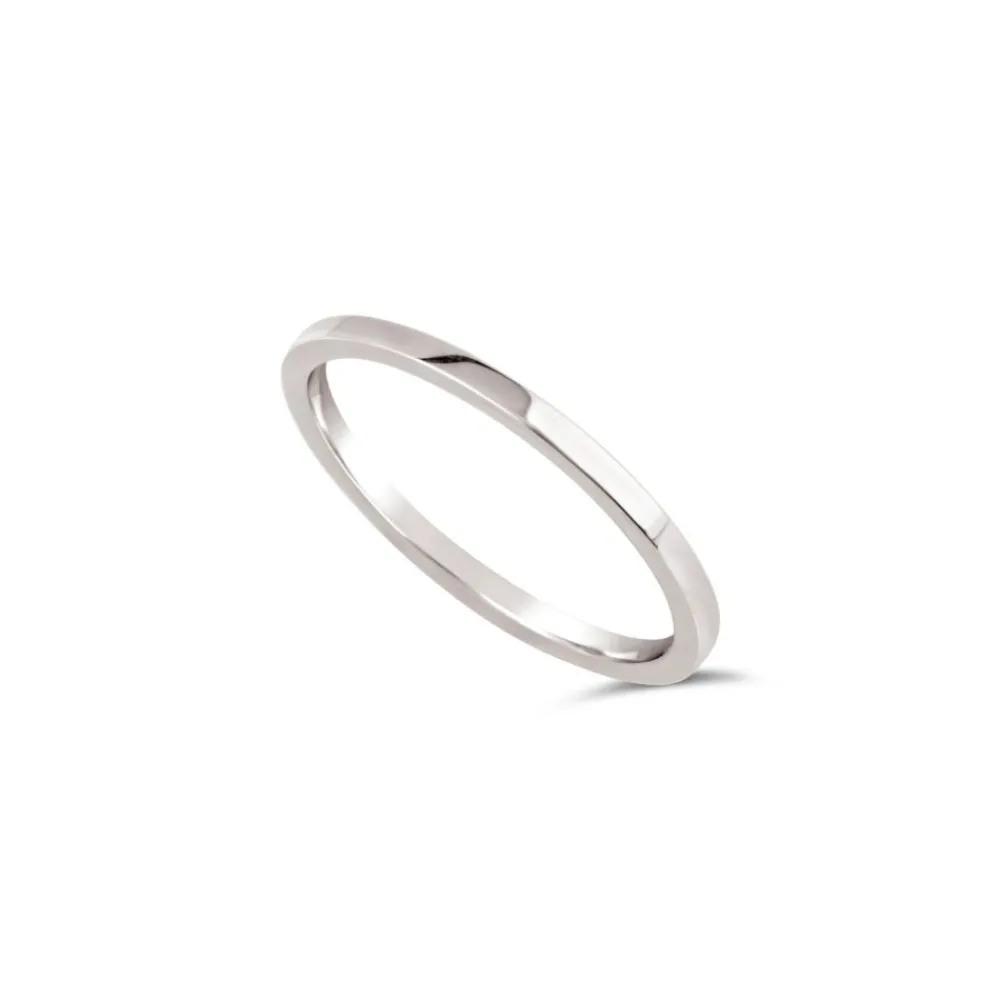 Dinny Hall 18K Gold Skinny Flat Wedding Band