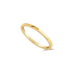 Dinny Hall 18K Gold Skinny Flat Wedding Band