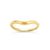 Dinny Hall 18K Gold Tapering Curve Three Wedding Band