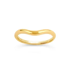 Dinny Hall 18K Gold Tapering Curve Three Wedding Band