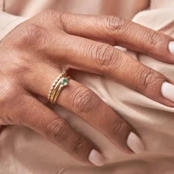 Dinny Hall Kassia 18K Fine Green Sapphire & Diamond Ring