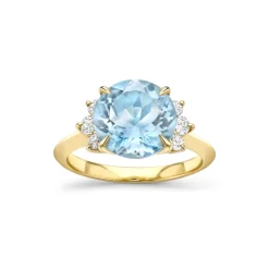 Dinny Hall Krista 18K Fine Aquamarine And Brilliant Cut Diamond Ring