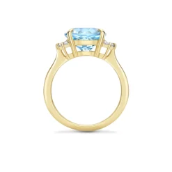 Dinny Hall Krista 18K Fine Aquamarine And Brilliant Cut Diamond Ring