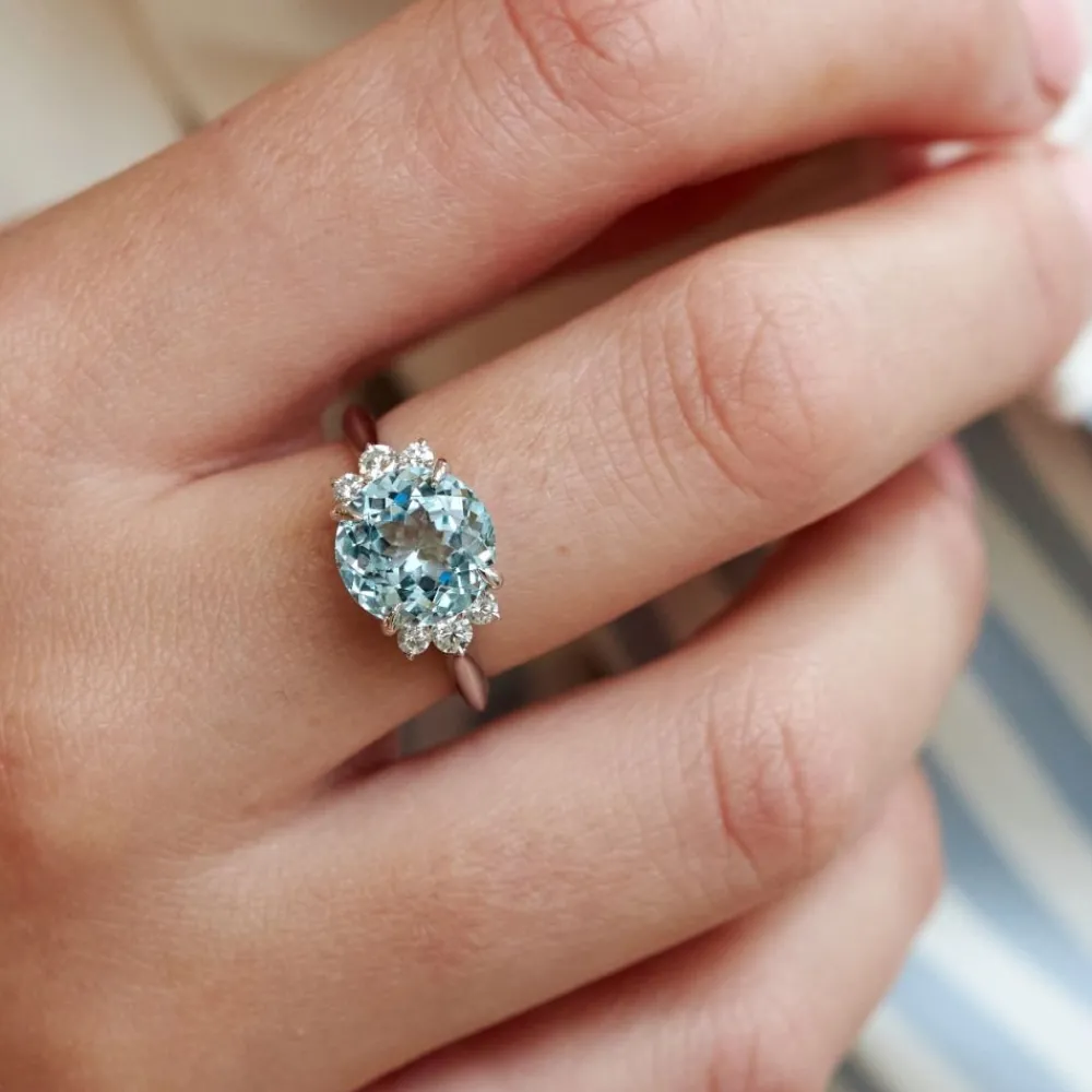 Dinny Hall Krista 18K Fine Aquamarine & Diamond Ring
