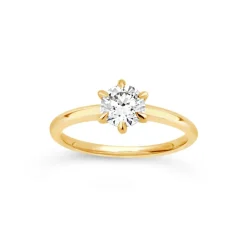 Dinny Hall Lily 18K Fine Diamond Solitaire Ring