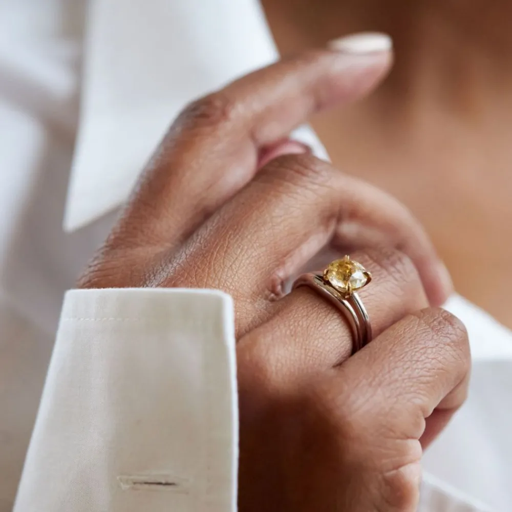 Dinny Hall Lizzy 18K Fine Lemon Yellow Sapphire Ring