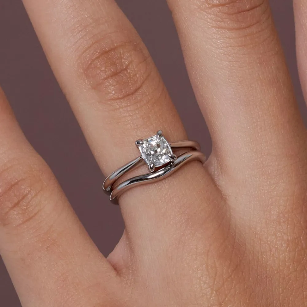 Dinny Hall Macy 18K Fine Cushion Old Cut Diamond Ring