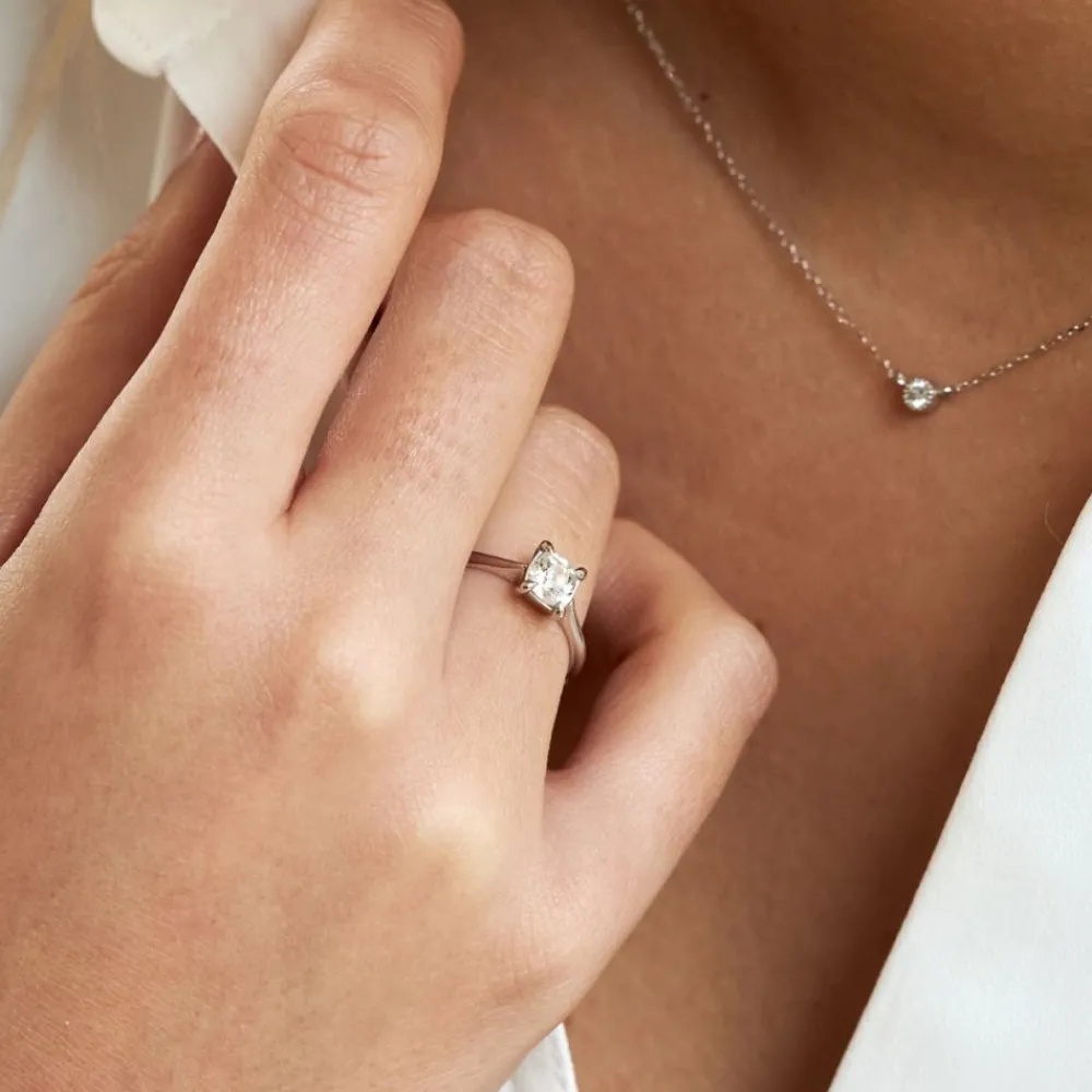 Dinny Hall Macy 18K Fine Cushion Old Cut Diamond Ring