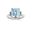 Dinny Hall Mae West 18K Fine Aquamarine & Diamond Ring