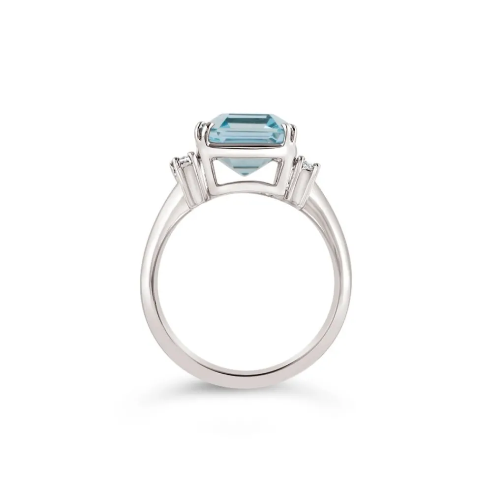 Dinny Hall Mae West 18K Fine Aquamarine & Diamond Ring