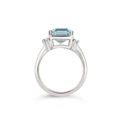 Dinny Hall Mae West 18K Fine Aquamarine & Diamond Ring