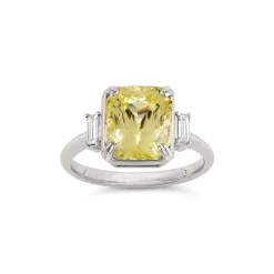 Dinny Hall Mae West 18K Fine Lemon Yellow Sapphire & Diamond Ring