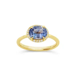 Dinny Hall Mia 18K Fine Cornflower Blue Sapphire & Diamond Ring
