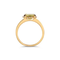 Dinny Hall Mia 18K Fine Olive Green Sapphire & Brilliant Cut Diamond Ring