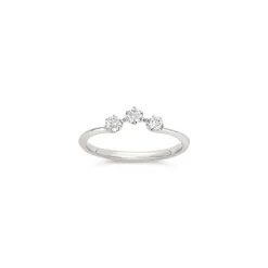 Dinny Hall Mini Curve Recycled Gold Diamond Pinky Ring