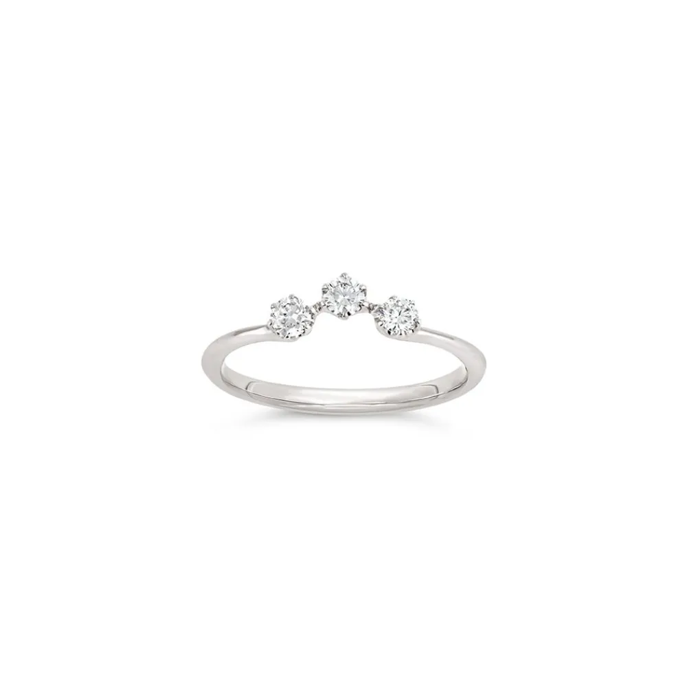Dinny Hall Mini Curve Recycled Gold Diamond Pinky Ring