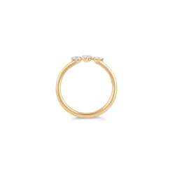 Dinny Hall Mini Curve Recycled Gold Diamond Pinky Ring