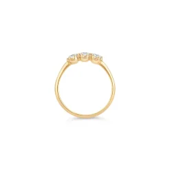 Dinny Hall Mini Ellie Trio Recycled Gold Diamond Pinky Ring